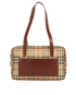 Haymarket Check Tote, &pound;350, Handbags, Brown, Canvas/Leather, Front view